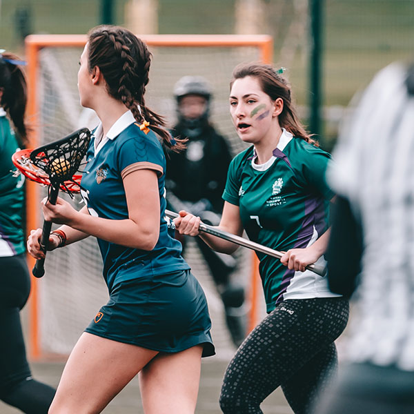 Two people playing sports