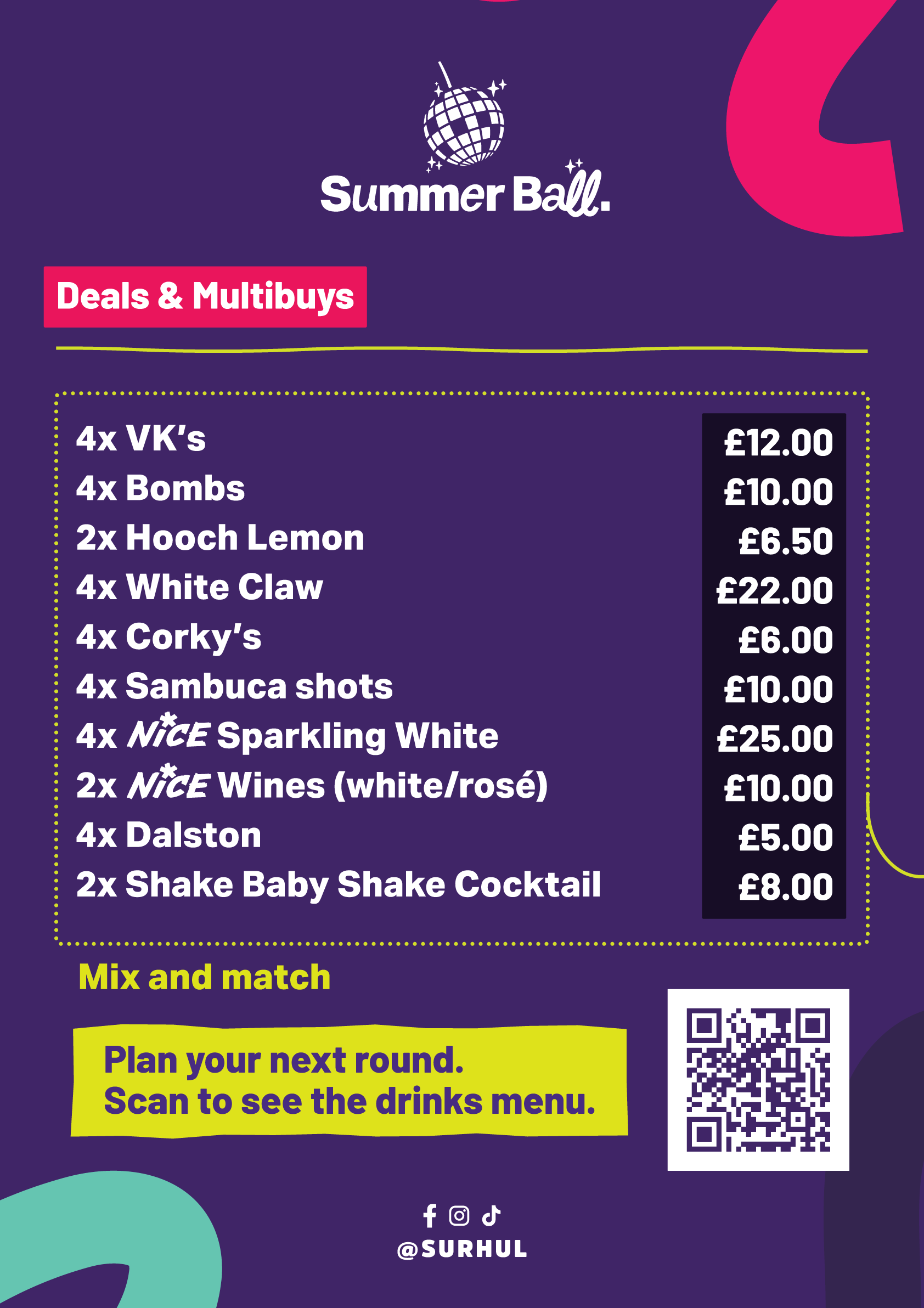 Festival Bar Main Menu