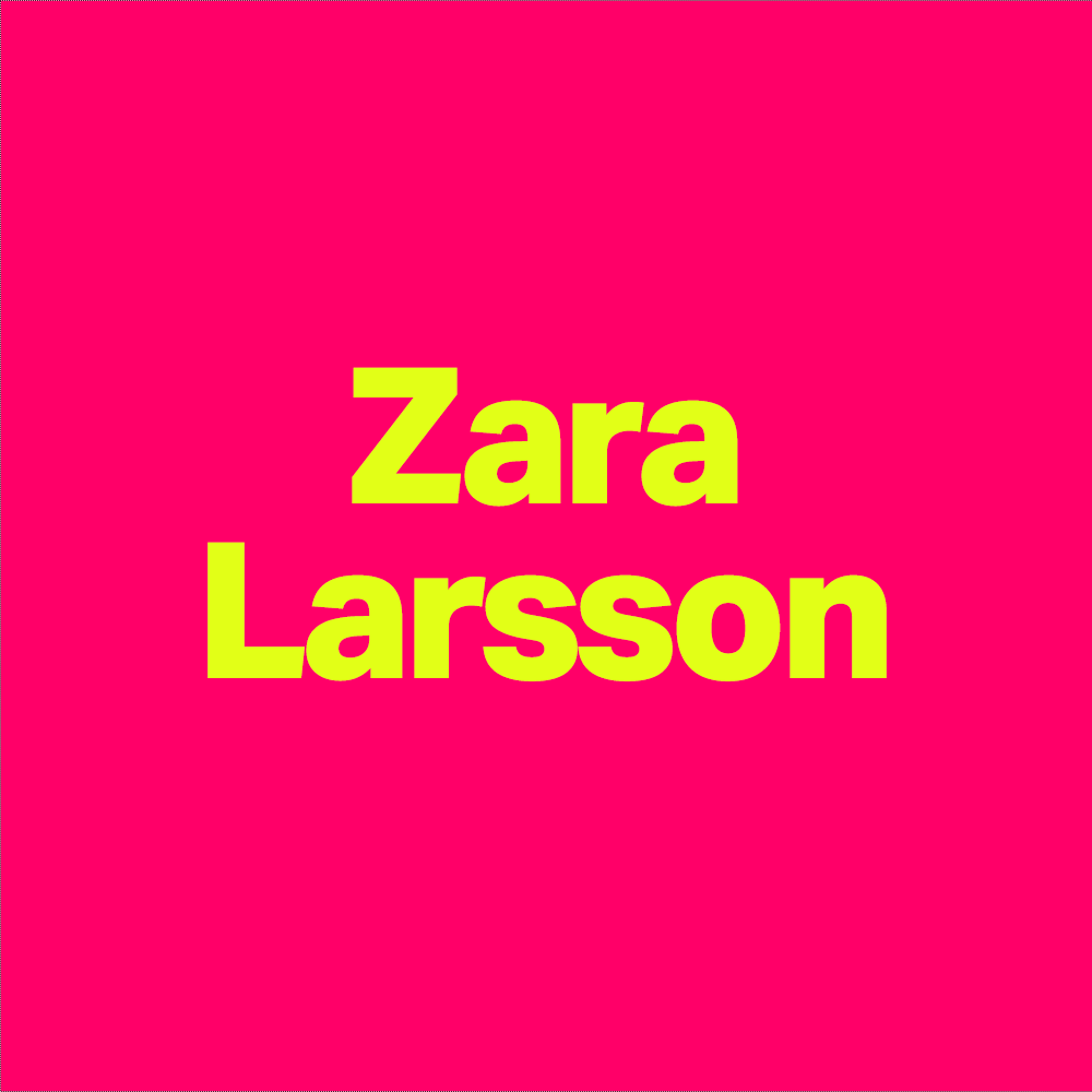 Zara Larsson Tribute, in black and white with green accents