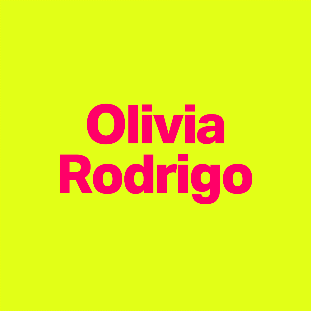 Olivia Rodrigo Tribute, in black and white with green accents