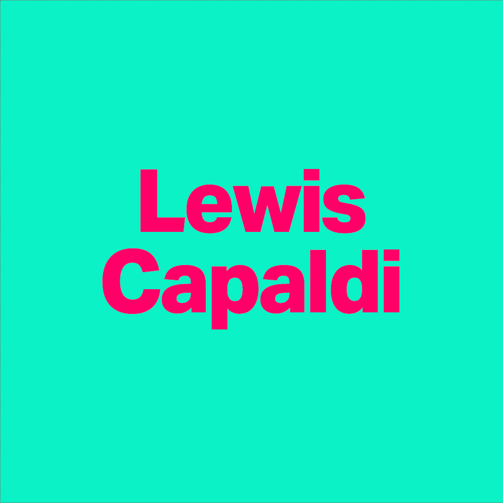 Lewis Capaldi Tribute, in black and white with green accents