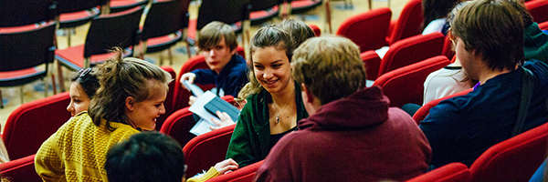 Students laughing