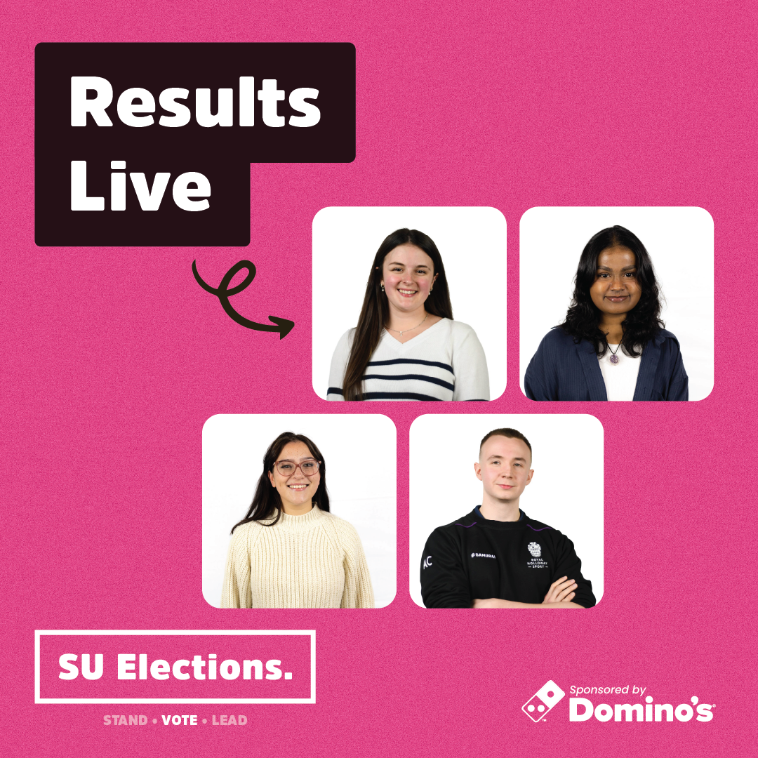 Photo of the winning Sabbatical Officer candidates: Hannah Hockin, Sharanya Sivarajah, Nisha Bundhun and Alastair Copland